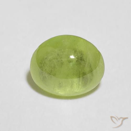 0.98ct Naturel Vert vif et léger Sphène, ovale, Transparent