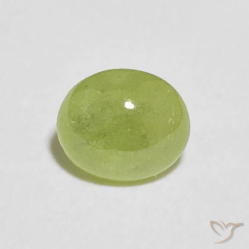 0.82ct Naturel Vert éclatant Sphène, ovale, Transparent