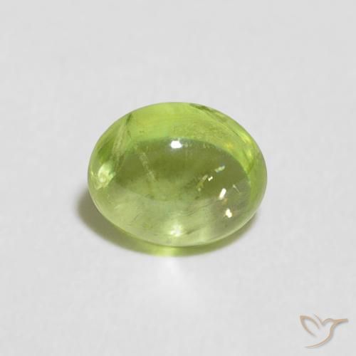0.65ct Naturel Vert éclatant Sphène, ovale, Transparent
