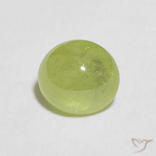 0.82ct Naturel Vert éclatant Sphène, ovale, Transparent