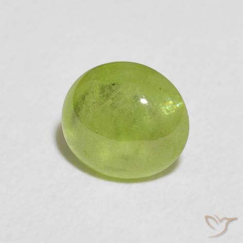 Sphène Vert éclatant naturelle ovale, 1.19 ct, Transparent