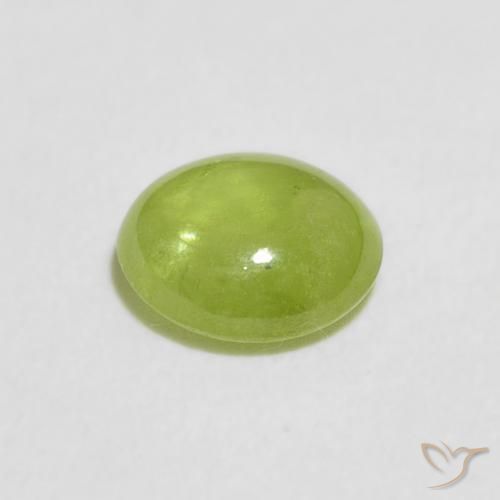 Sphène Vert éclatant naturelle ovale, 1.19 ct, Transparent