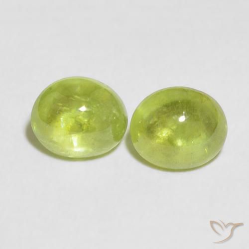 2.74ctw Naturel Vert éclatant Sphène, ovale, Transparent