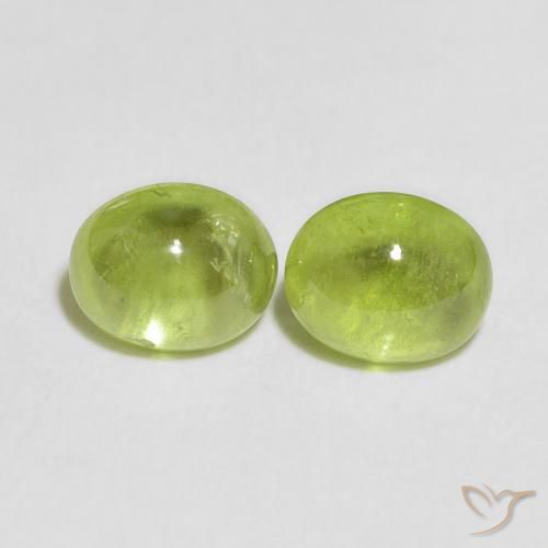 2.73ctw Naturel Vert moyen Sphène, ovale, Transparent