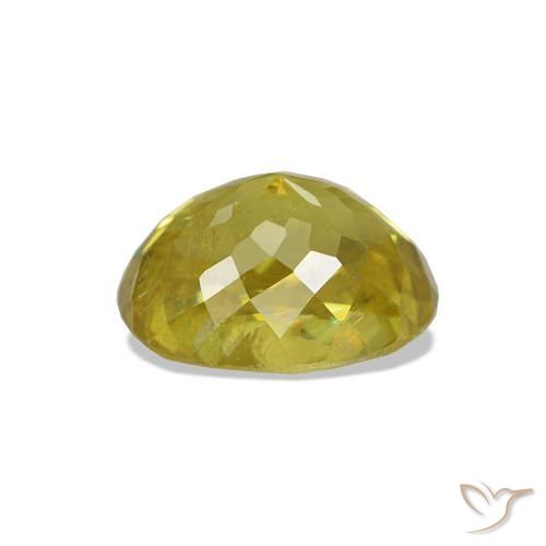 Sphène Jaune moyen naturelle ovale, 1.32 ct, VS-SI