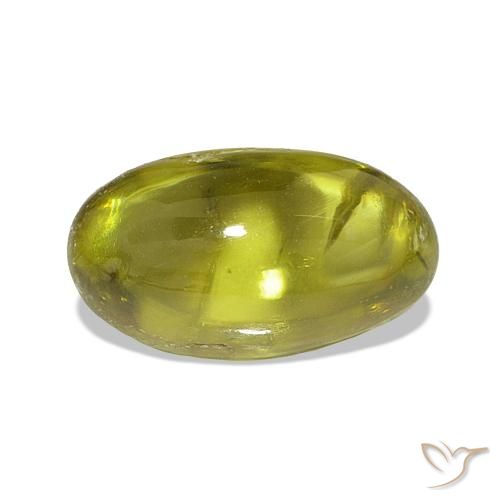 Sphène Jaune citron naturelle ovale, 3.40 ct, Transparent
