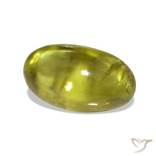 Sphène Jaune citron naturelle ovale, 3.40 ct, Transparent