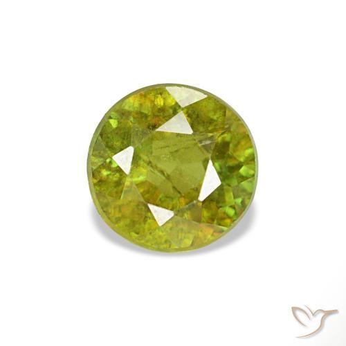 Sphène vert de 0,40 ct, rond, VS
