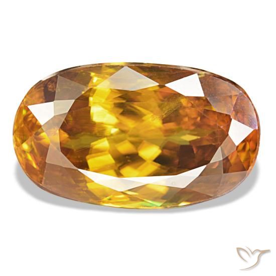 Sphène orange de 5,98 ct, ovale, VS
