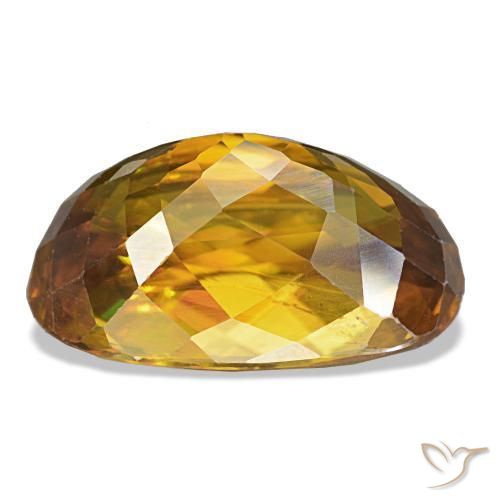 Sphène orange naturelle coupe ovale, 5,98 ct, VS