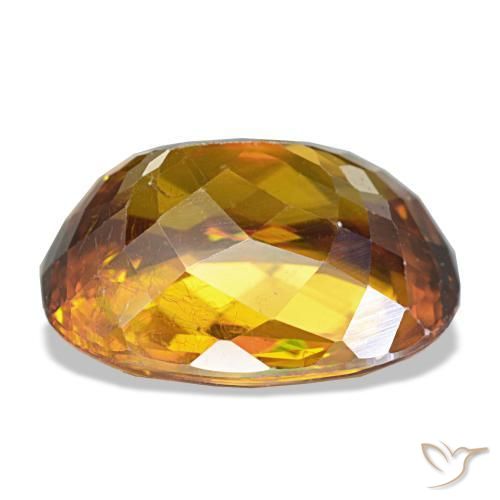Sphène orange naturelle coupe ovale, 6,02 ct, VS