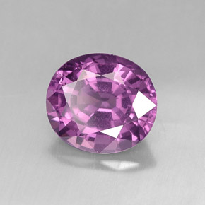 Spinelle violet naturelle coupe ovale, 1,89 ct, VVS-VS