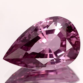 Spinelle violet naturelle en forme de poire, 4,66 ct, VVS-VS