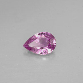Spinelle violet naturelle en forme de poire, 0,60 ct, VS