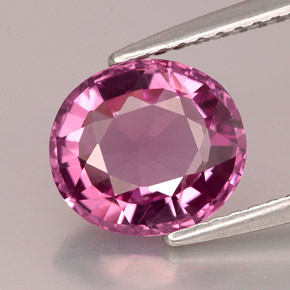 Spinelle violet naturelle coupe ovale, 2,11 ct, VS-SI