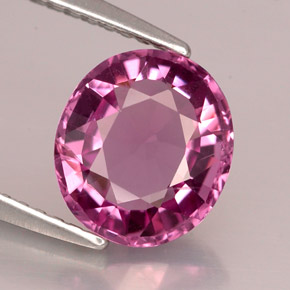 Spinelle violet naturelle coupe ovale, 2,11 ct, VS-SI