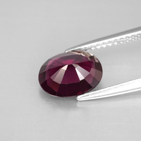 Spinelle violet naturelle coupe ovale, 2,06 ct, VVS