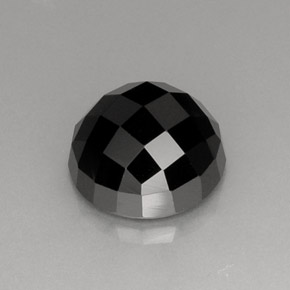 Spinelle noir naturelle coupe roude, 9,44 ct, opaque