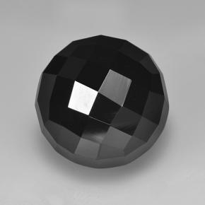Spinelle noir naturelle coupe roude, 8,89 ct, opaque