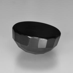 Spinelle noir naturelle coupe roude, 8,89 ct, opaque