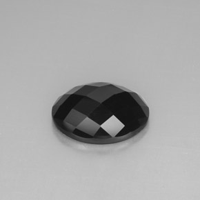 Spinelle noir naturelle coupe ovale, 10,83 ct, opaque