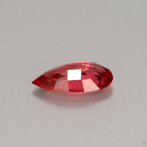 Spinelle rouge naturelle en forme de poire, 0,55 ct, VS