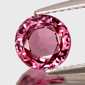 Spinelle rose naturelle coupe roude, 1,25 ct, VVS