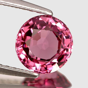 Spinelle rose naturelle coupe roude, 1,25 ct, VVS