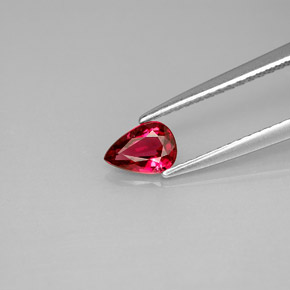 Spinelle rouge naturelle en forme de poire, 0,38 ct, VS