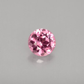 Spinelle rose naturelle coupe roude, 0,45 ct, VVS-VS