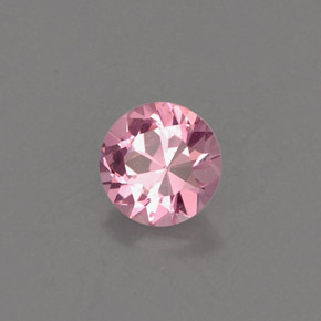 Spinelle rose naturelle coupe roude, 0,46 ct, VS