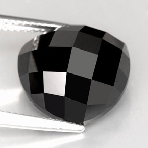 Spinelle noir naturelle trillion, 11,09 ct, opaque