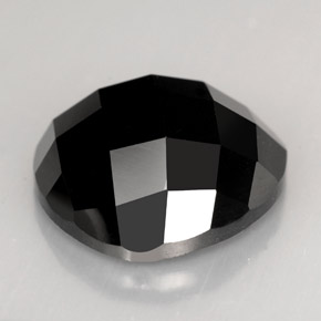 Spinelle noir naturelle trillion, 11,09 ct, opaque