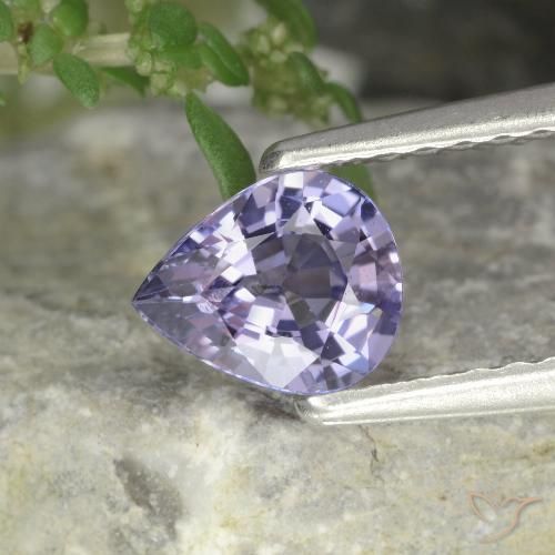 0.63ct Naturel Violet Rosâtre Spinelle, En forme de poire, VVS-VS