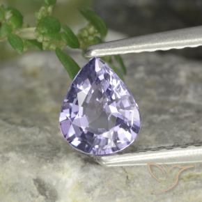 Spinelle Violet Rosâtre naturelle En forme de poire, 0.63 ct, VVS-VS