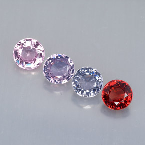 Achetez naturel ct multicolore spinelle gems, coupe roude, en provenance myanmar (birmanie) chez gemselect. en stock, livraison internationale!