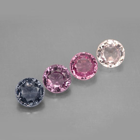 Achetez naturel ct multicolore spinelle gems, coupe roude, en provenance myanmar (birmanie) chez gemselect. en stock, livraison internationale!