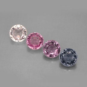 Achetez naturel ct multicolore spinelle gems, coupe roude, en provenance myanmar (birmanie) chez gemselect. en stock, livraison internationale!