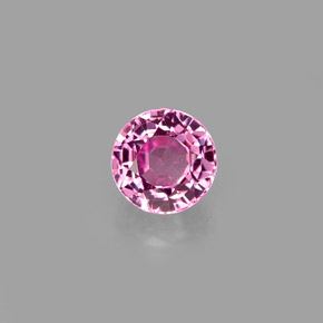 Spinelle rose naturelle coupe roude, 0,60 ct, VVS-VS
