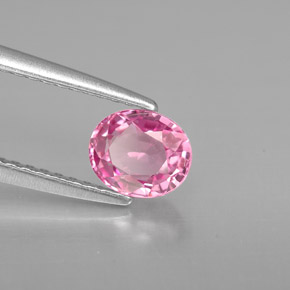 Spinelle rose naturelle coupe ovale, 0,79 ct, VVS-VS