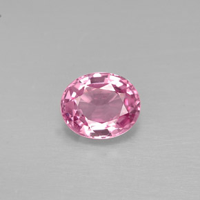 Spinelle rose naturelle coupe ovale, 0,88 ct, VVS-VS