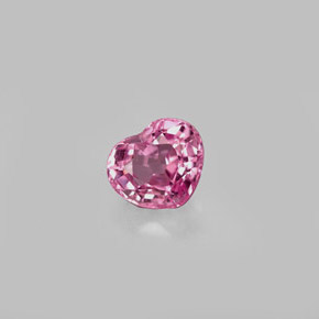 Spinelle rose naturelle forme de coeur, 0,68 ct, VVS-VS