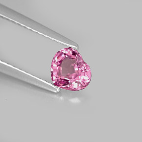 Spinelle rose naturelle forme de coeur, 0,68 ct, VVS-VS