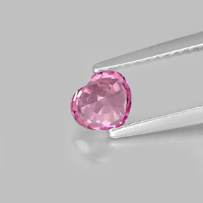 Spinelle rose naturelle forme de coeur, 0,68 ct, VVS-VS