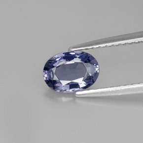 Spinelle bleue naturelle coupe ovale, 0,88 ct, VVS-VS