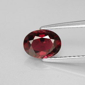 Spinelle rouge naturelle coupe ovale, 1,11 ct, VVS-VS