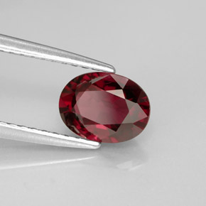 Spinelle rouge naturelle coupe ovale, 1,11 ct, VVS-VS