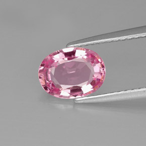 Spinelle rose naturelle coupe ovale, 1,48 ct, VS