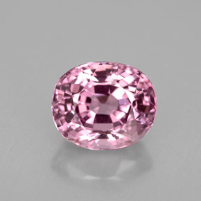 Spinelle rose naturelle coupe ovale, 2,24 ct, VVS