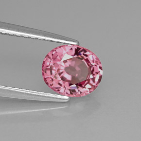 Spinelle rose naturelle coupe ovale, 1,24 ct, VVS-VS